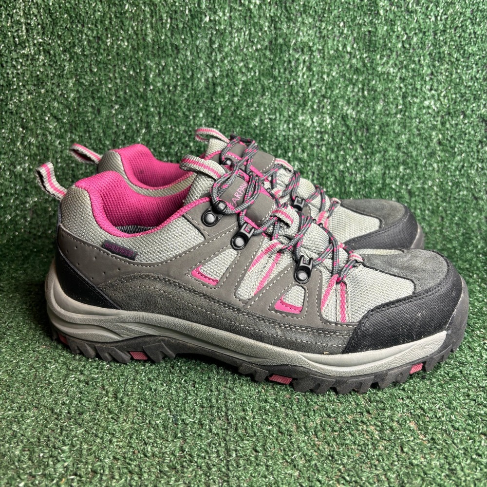 Bearpaw Juniper Lo Waterproof Hiking Trail Outdoorsy Walking Shoe Grey Women 9.5